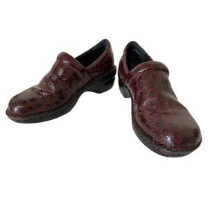BOC Born Alligator Clog Reddish Brown Women's Size 9